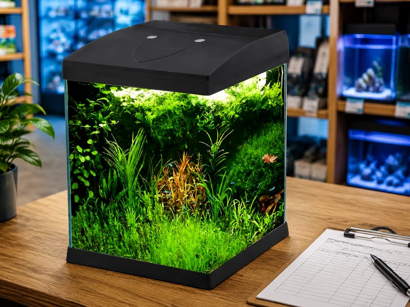 Aquarium Starter Kit with LED Light: Einkaufscheck für Händler — supporting aquarium detail