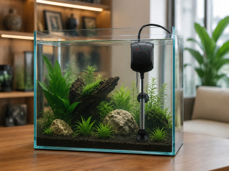 Kompakte Digitalheizer im Aquarium-Großhandel prüfen — practical setup example