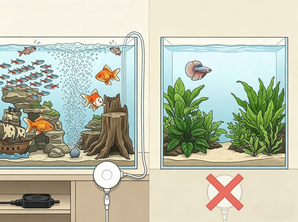 Wann Luftpumpen in Aquarien in Deutschland sinnvoll sind: aquarium guide image 1
