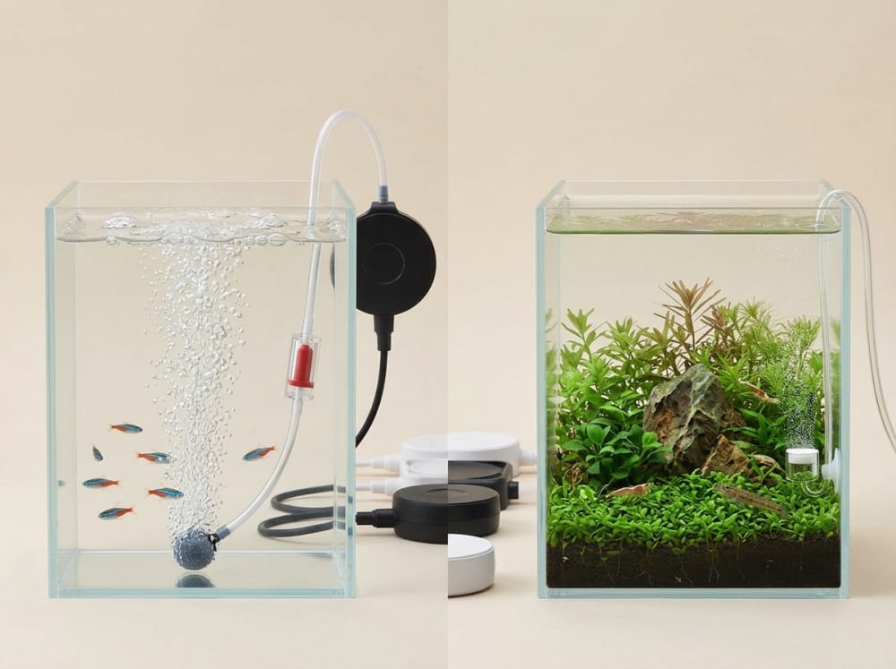 Wann Luftpumpen in Aquarien in Deutschland sinnvoll sind — practical setup example