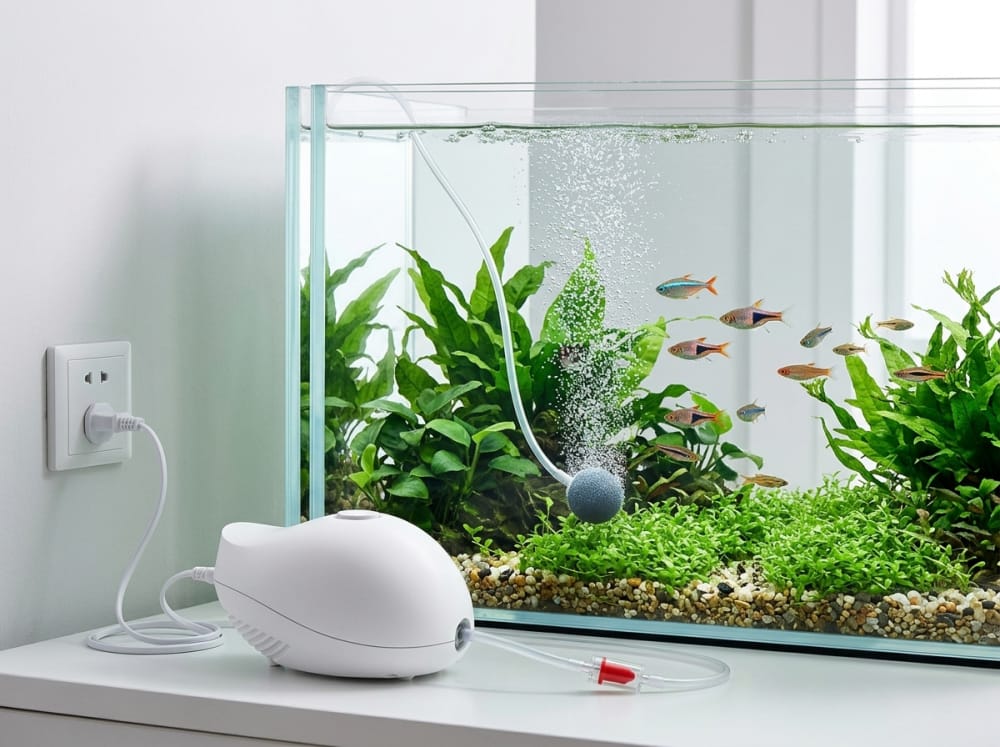 Leise Luftpumpen für Aquarien in Deutschland — practical setup example