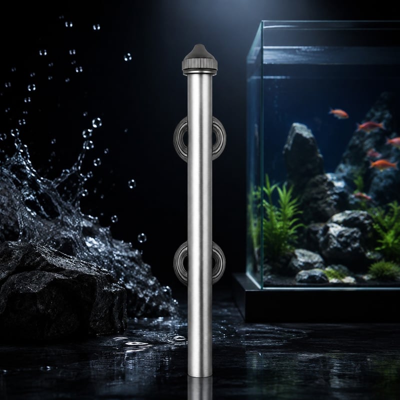 Vorteilsbild des WK001 Digitalen Arowana-Aquarienheizers mit geteiltem Design, Modell WK001, für Händler und Beschaffungsteams von Aquarientechnik