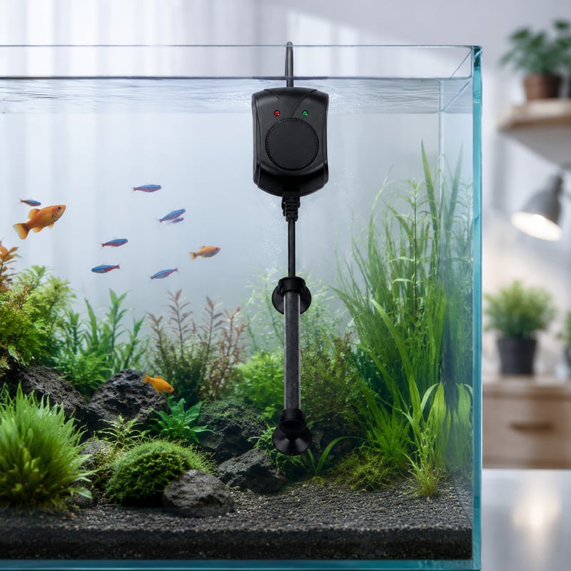 Funktionsbild des WK003 Digital Aquarium Heater Modells WK003 für Händler und Beschaffungsteams von Aquaristik-Ausrüstung