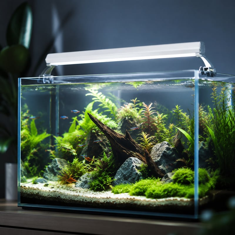 WK007 T5 HO 2-Lampen-Aquariumleuchte Modell WK007 Funktionsbild für Händler und Beschaffungsteams im Bereich Aquarientechnik
