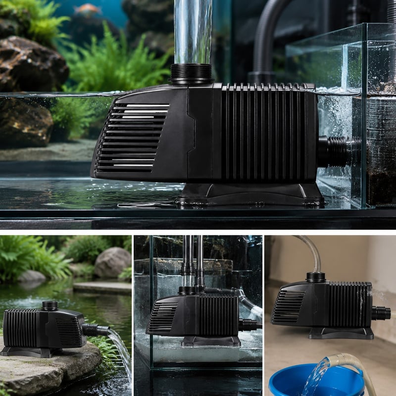 WK023 Aquarien-Wasserpumpe mit variabler Drehzahl und Tauchfunktion, Modell WK023, Funktionsbild für Händler von Aquarienausrüstung und Beschaffungsteams