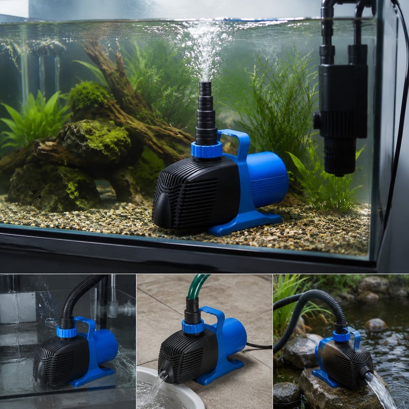 Funktionsbild der DC-Aquarienwasserpumpe mit variabler Drehzahl WK031, Modell WK031, für Händler und Beschaffungsteams von Aquarienausrüstung