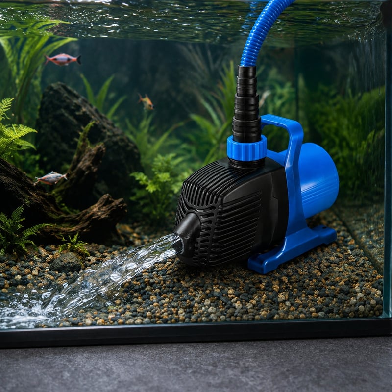 Funktionsbild der DC-Aquarienwasserpumpe mit variabler Drehzahl WK032, Modell WK032, für Händler und Beschaffungsteams von Aquarienausrüstung