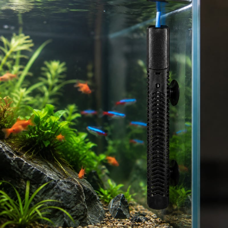 Funktionsbild des Quarz-Aquarienheizers WK033, Modell WK033, für Händler und Beschaffungsteams von Aquarienausrüstung