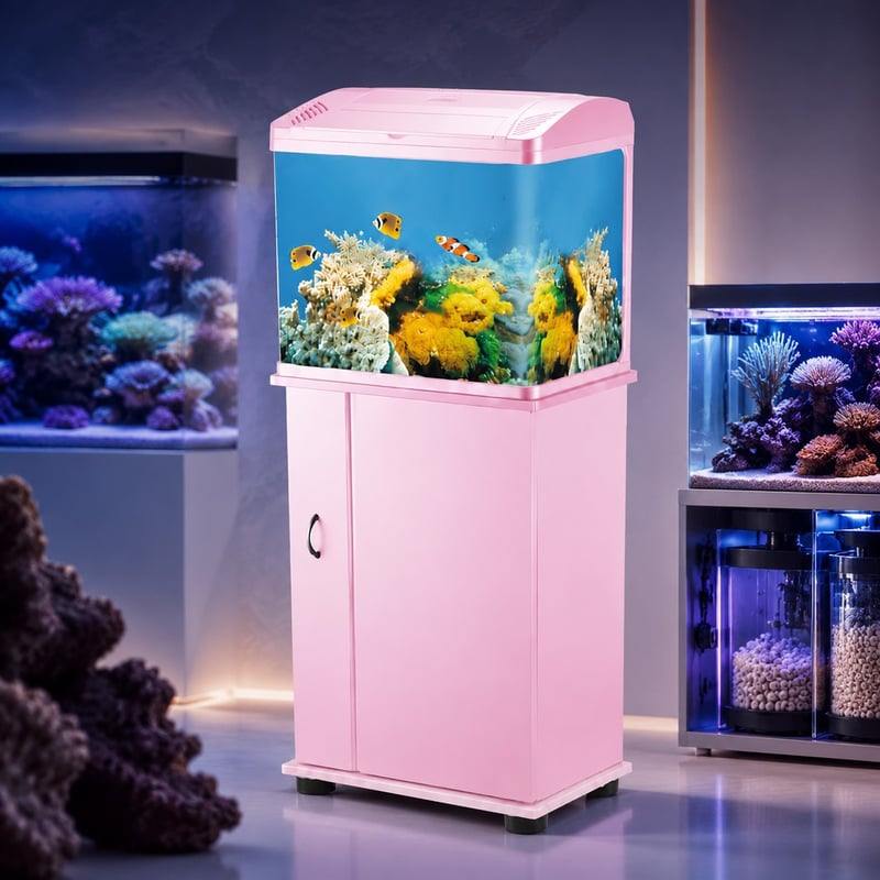 Gebogenes Glasfischbecken WK047 mit Unterschrank und LED-Beleuchtung, Modell WK047, Leistungsbild für Händler und Beschaffungsteams von Aquarien