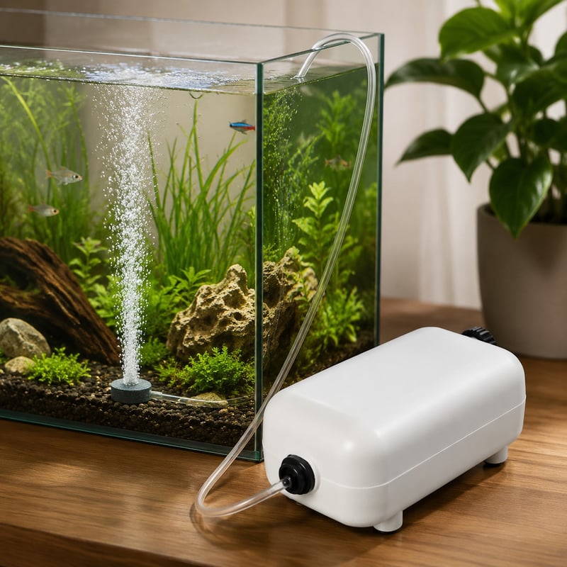 Funktionsbild des Modells WK049 der Aquarium-Luftpumpe WK049 mit einem oder zwei Ausgängen für Händler und Beschaffungsteams von Aquarientechnik