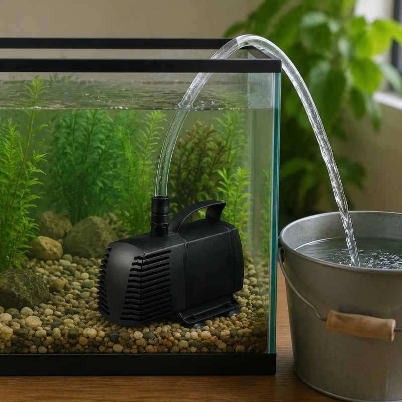 Funktionsbild der WK054 Multifunktions-Tauchpumpe für Aquarien, Modell WK054, für Vertriebspartner und Beschaffungsteams im Bereich Aquarientechnik