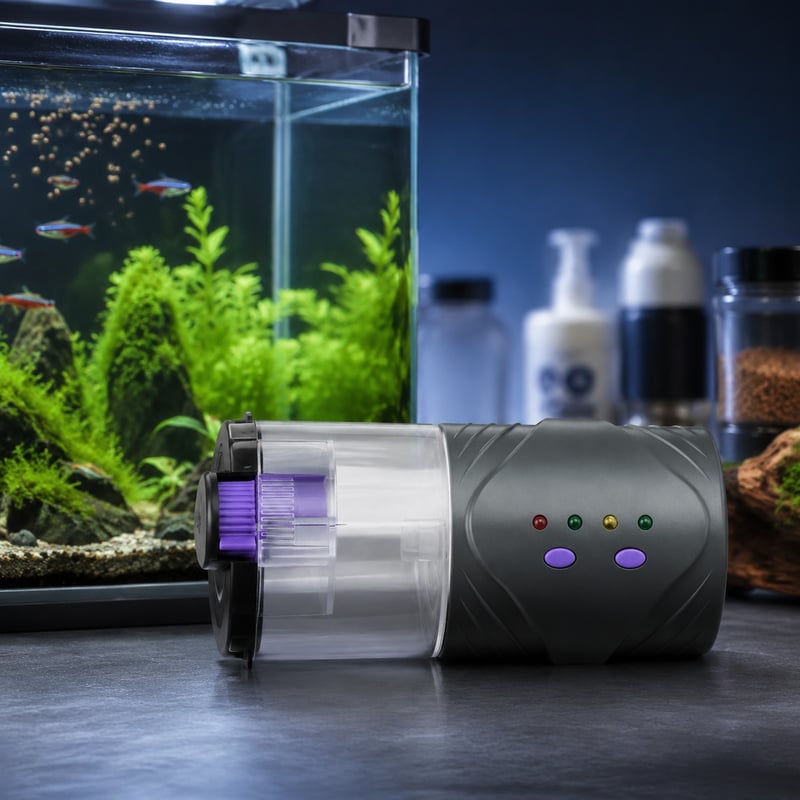 Leistungsbild des automatischen Aquarienfutterautomaten WK060, Modell WK060, für Aquarienausrüstungshändler und Beschaffungsteams