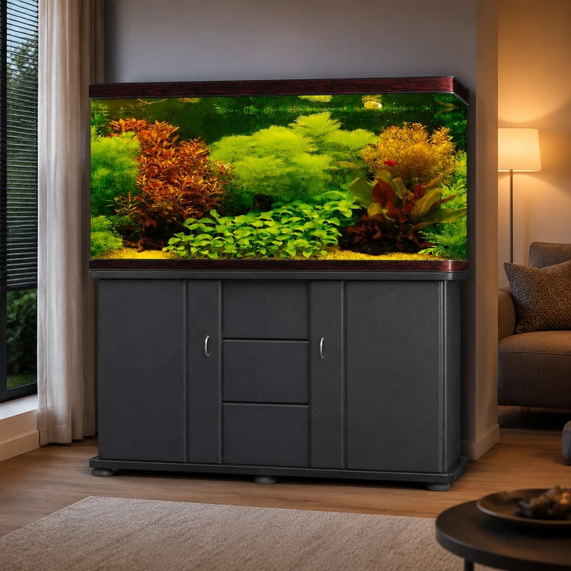 WK068 Hb Glas-Aquarienfischbecken mit Unterschrank, Modell WK068, Funktionsbild für Händler und Beschaffungsteams von Aquarien