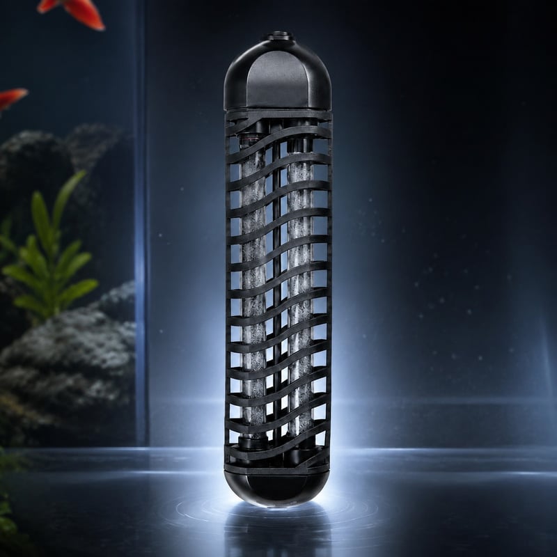WK077 Digitaler Arowana-Aquarienheizer mit geteiltem Aufbau, Modell WK077, Vorteilsbild für Vertriebspartner und Beschaffungsteams im Bereich Aquarientechnik