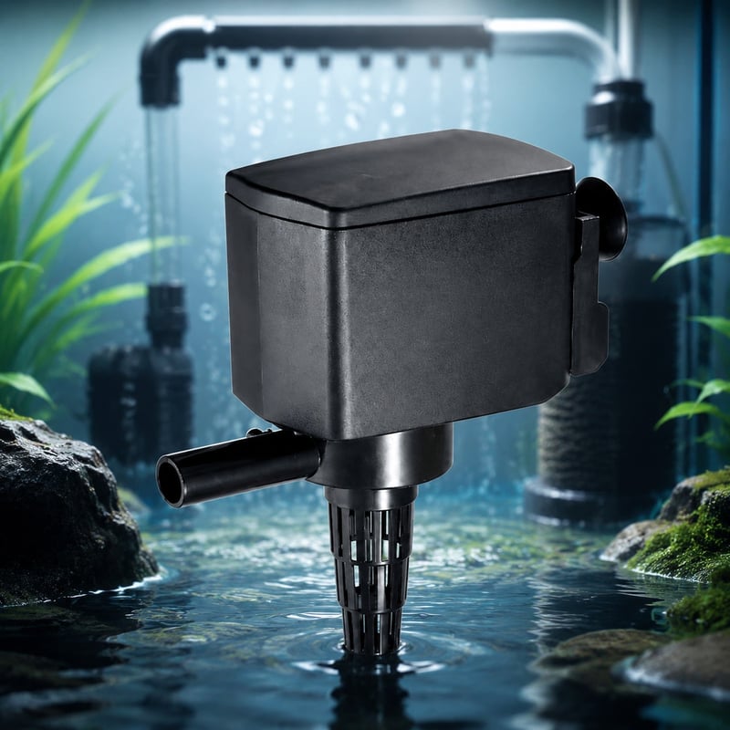 WK080 3-in-1-Tauchwasserpumpe für Aquarien, Modell WK080, Vorteilsbild für Vertriebspartner und Beschaffungsteams im Bereich Aquarientechnik