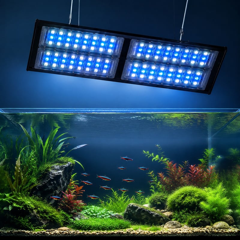 Leistungsbild der wasserdichten Hochleistungs-Aquarien-LED-Leuchte WK084, Modell WK084, für Händler und Beschaffungsteams von Aquarienausrüstung