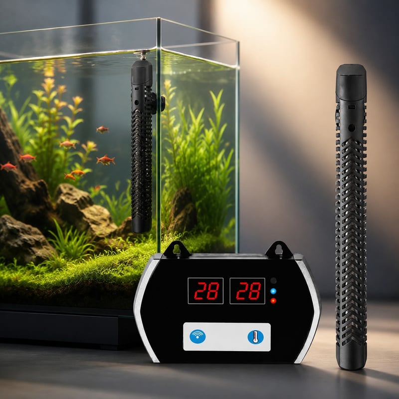 WK092 App-gesteuerter Aquariumheizer, Modell WK092, Vorteilsbild für Händler und Beschaffungsteams von Aquarientechnik