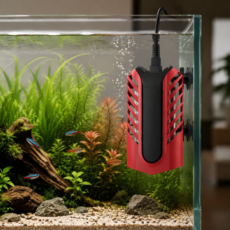 Funktionsbild des MCH-Keramik-Aquarienheizers WK093, Modell WK093, für Händler und Beschaffungsteams von Aquarienausrüstung