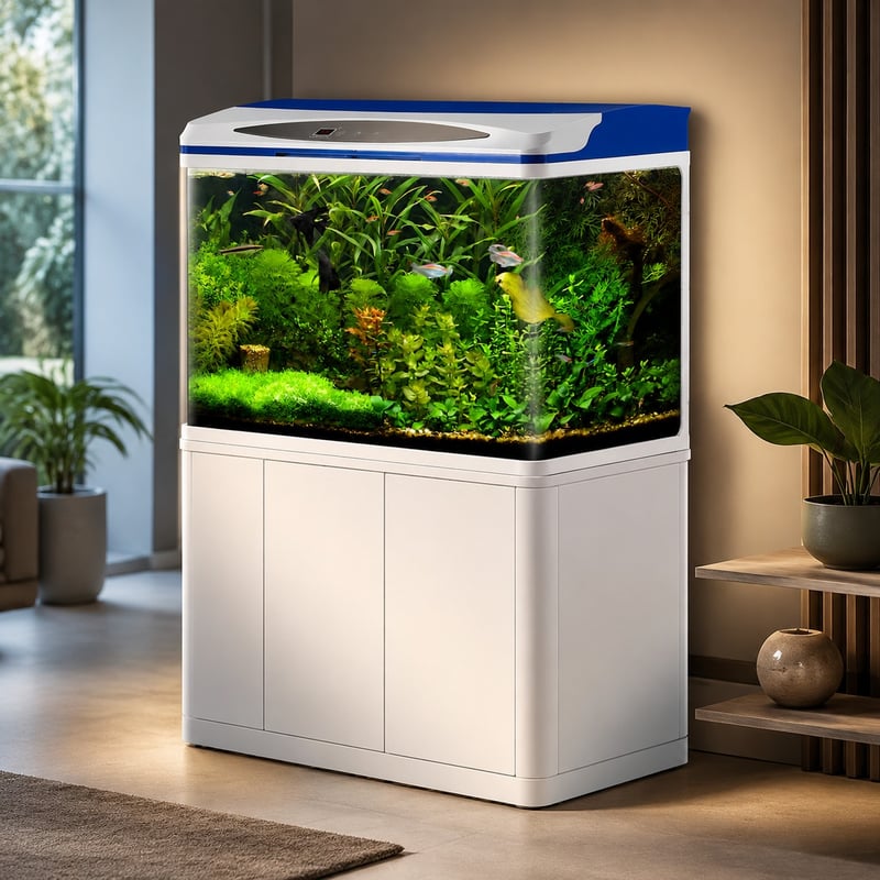 WK097 Glas-Aquarium mit LED-Beleuchtung, Modell WK097, Leistungsbild für Aquarienhändler und Beschaffungsteams