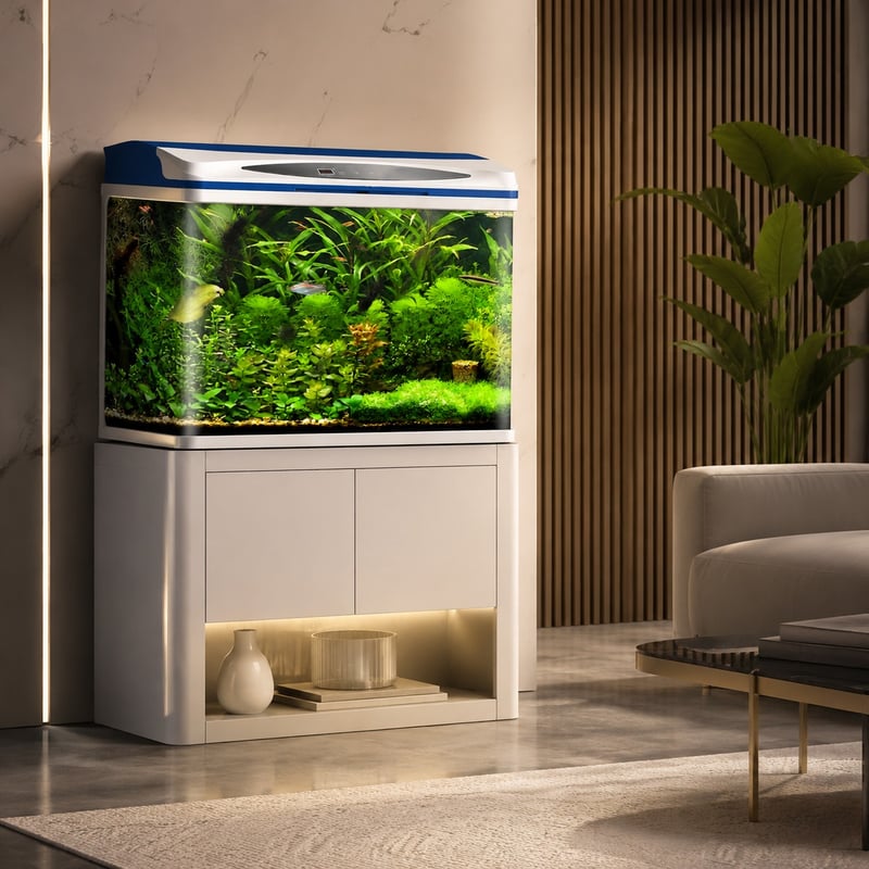 WK097 Glas-Aquarium mit LED-Beleuchtung, Modell WK097, Vorteilsbild für Aquarienhändler und Beschaffungsteams