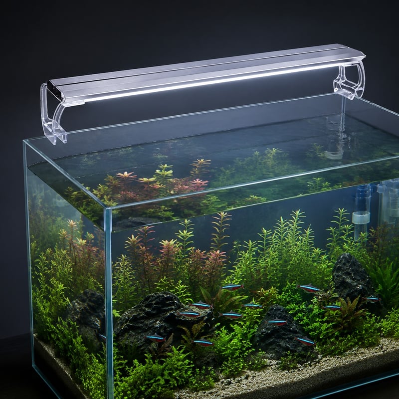 Leistungsbild der Aquarien-LED-Leuchte WK100, Modell WK100, für Händler von Aquarientechnik und Beschaffungsteams
