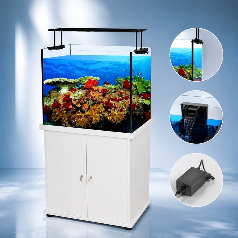 Aquarium-Set WK102 mit ultraflacher aufsteckbarer LED-Leuchte, Modell WK102, Vorteilsbild für Aquarienhändler und Beschaffungsteams