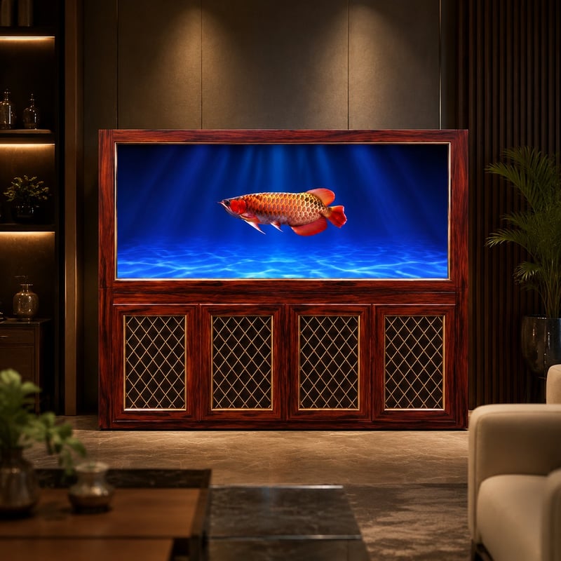 Vorteilsbild des WK106 Wood Grain Arowana Aquarium Tank, Modell WK106, für Aquarien-Distributoren und Beschaffungsteams