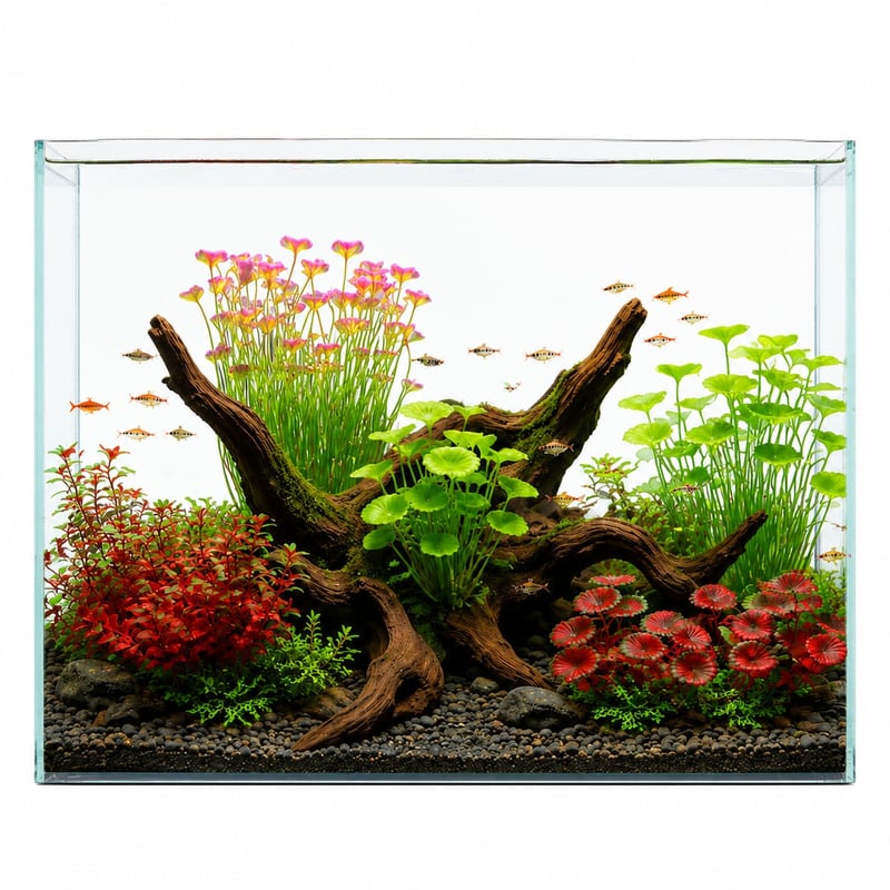 Funktionsbild von WK109 Natürliches Treibholz für Aquarien, Modell WK109, für Händler und Beschaffungsteams von Aquascaping-Dekoration