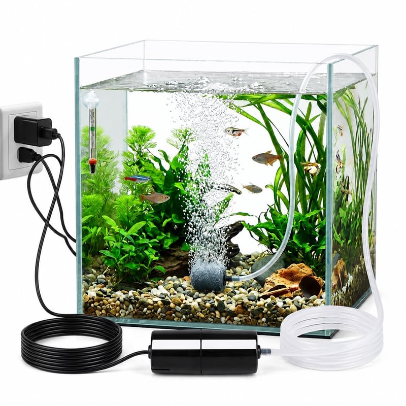 Vorteilsbild der tragbaren Aquarienluftpumpe WK111, Modell WK111, für Aquarienausrüstungshändler und Beschaffungsteams