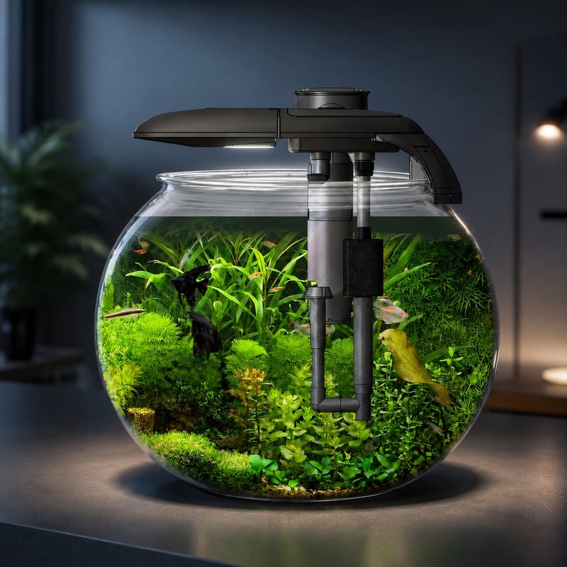 Runder PC-Aquarienbehälter WK117, Modell WK117, Leistungsbild für Aquarienhändler und Beschaffungsteams