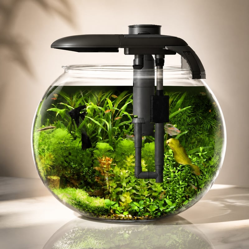 Runder PC-Aquarienbehälter WK117, Modell WK117, Vorteilsbild für Aquarienhändler und Beschaffungsteams