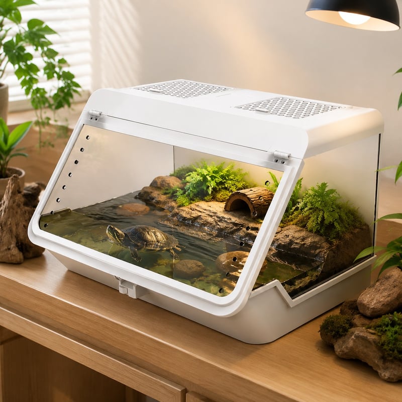 Funktionsbild des Schildkröten-Aquarienbeckens WK124, Modell WK124, für Händler und Beschaffungsteams von Aquarienausrüstung