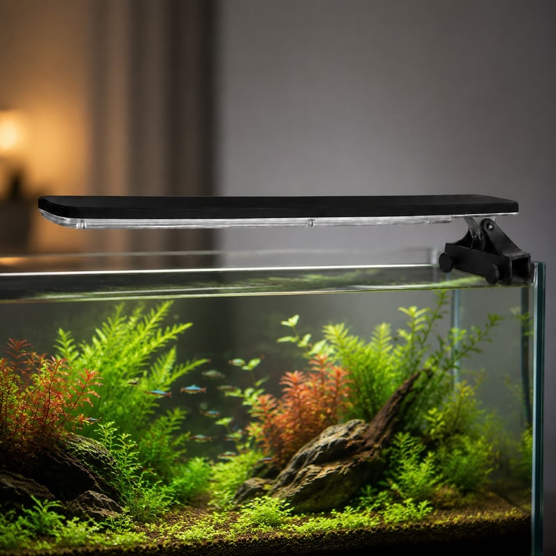 WK129 Ultra Slim Clip-On Aquarium Light Modell WK129 Vorteilsbild für Händler von Aquarientechnik und Beschaffungsteams