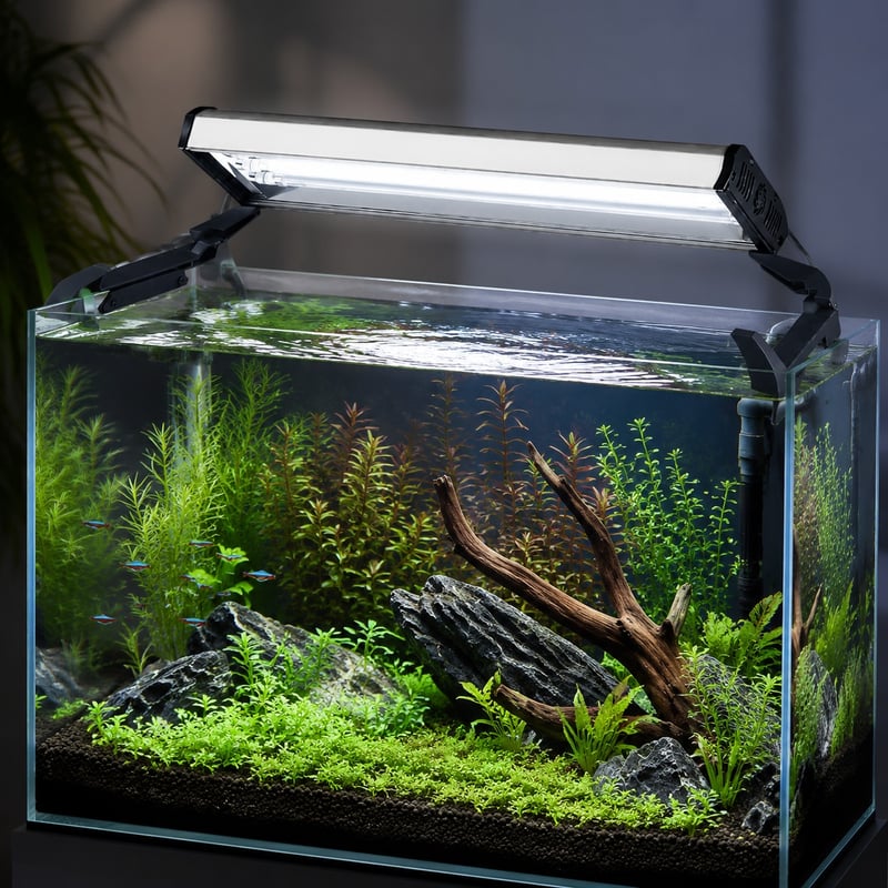 Vorteile der 4-Lampen-T5-HO-Aquarienleuchte WK136, Modell WK136 – Produktbild für Händler und Beschaffungsteams von Aquarienzubehör