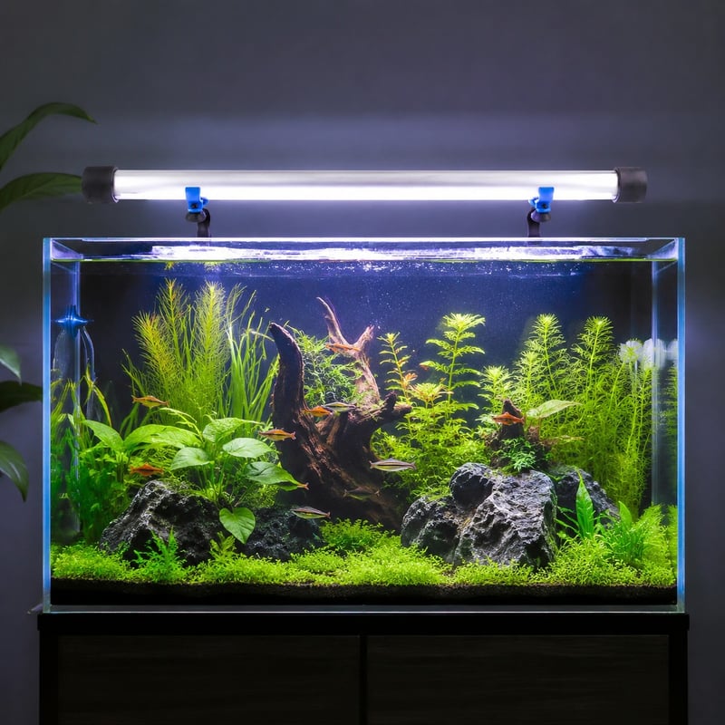 Funktionsbild der T5-T8-T9-Tauch-Aquarienleuchte WK137, Modell WK137, für Händler und Beschaffungsteams von Aquarienzubehör