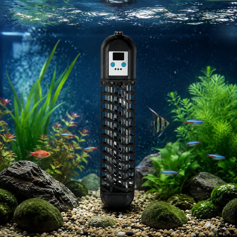 Leistungsbild des digitalen Quarz-Aquarienheizers WK149 mit zwei Heizstäben, Modell WK149, für Händler und Beschaffungsteams im Bereich Aquarientechnik