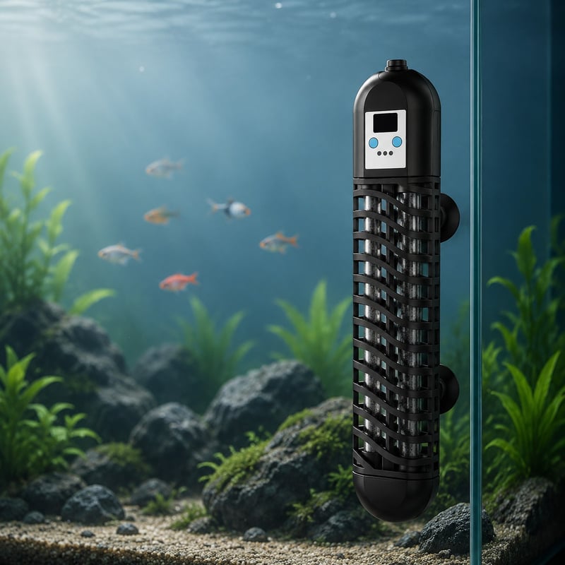 Vorteilsbild des digitalen Quarz-Aquarienheizers WK149 mit zwei Heizstäben, Modell WK149, für Händler und Beschaffungsteams im Bereich Aquarientechnik